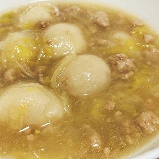 電気圧力鍋で冷凍里芋と白菜とひき肉の煮物